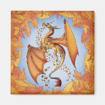 "The Dragon of Autumn" by Stephanie Smith Magnet magnets