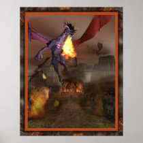 dragons, revenge, poster, fantasy, dragon, medievil, chinese, castle, castles, fantasies, fire, art, fairy, faery, fairies, faeries, fae, unicorns, unicorn, pegasus, elves, elf, flying, creatures, creature, skeletons, skeleton, skull, skulls, wolf, wolves, gothic, dark, star, seven, computer, graphics, graphic, pointed, wizard, Poster with custom graphic design