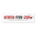 The Drama Free Zone Bumper Sticker bumper stickers by thedramafreezone The Drama Free Zone Bumper Sticker bumper stickers