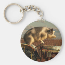 The Dream of a Pig Key Chain