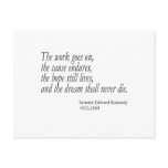 The dream shall never die... postcards