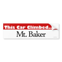 The Driver of This Car Climbed Mt. Baker bumper stickers