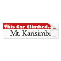 The Driver of This Car Climbed Mt. Karasimbi bumper stickers by thiscarclimbed The Driver of This Car Climbed Mt. Karasimbi bumper stickers