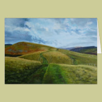 "The Drovers Road" oil Northumberland cards