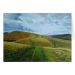"The Drovers Road" oil Northumberland Greeting Cards