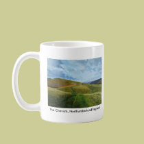 "The Drovers Road" (oil) Northumberland Cheviots mugs