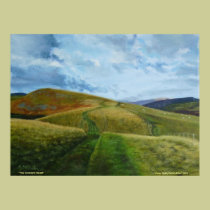 "The Drovers Road" (oil) Northumberland Print posters