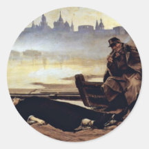 The Drowned By Perow Wassilij Grigorjewitsch Round Sticker