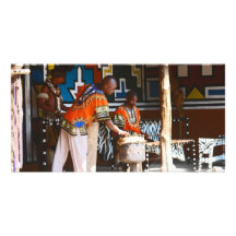 The Drum Beats Of Africa Customized Photo Card