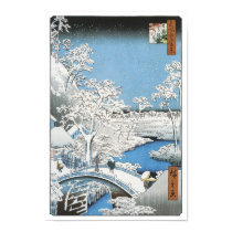 The Drum Bridge, Hiroshige, 1856-58 posters