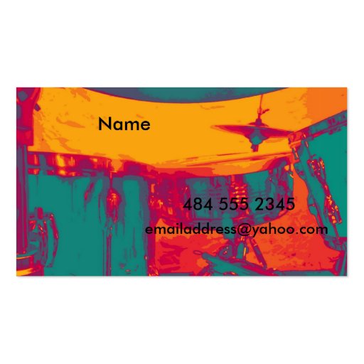 The Drummer's Card Business Cards (front side)