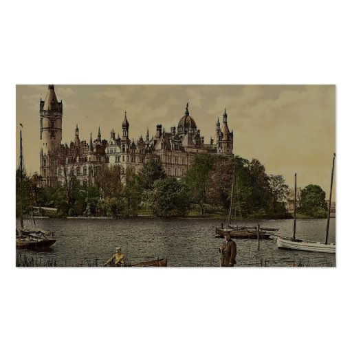 The ducal castle, east side, Schwerin, Mecklenburg Business Card Templates (back side)
