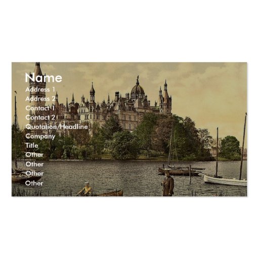 The ducal castle, east side, Schwerin, Mecklenburg Business Card Templates