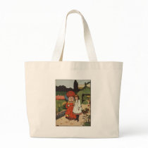 The Duchess walking in Gardens with Alice bags