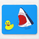 The Duck and The Shark Doodle Art Mousepad