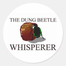 The Dung Beetle Whisperer Round Stickers