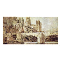 The Durham Cathedral And The Bridge As Seen From Customized Photo Card