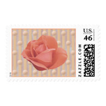 The Dusty Peach Rose postage