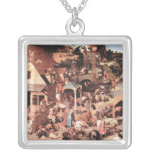 The Dutch proverbs by Pieter Bruegel Personalized Necklace