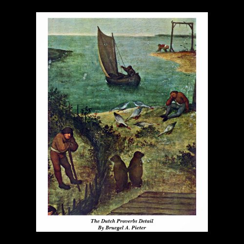 The Dutch Proverbs Detail By Bruegel A. Pieter Print
