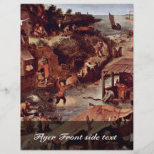 The Dutch Proverbs Detail By Bruegel D. Ä. Pieter Custom Flyer