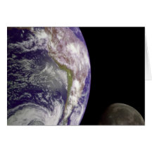 The Earth and Moon Card