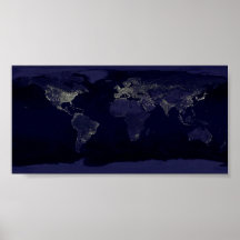 the earth at night posters