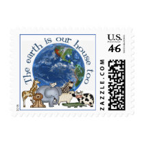 The Earth Is Our House Too postage