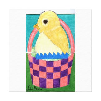 The Easter Chick Canvas Print by Julia Hanna