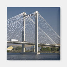 The Ed Hendler Bridge spans the Columbia River Refrigerator Magnets