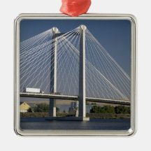 The Ed Hendler Bridge spans the Columbia River Christmas Tree Ornaments
