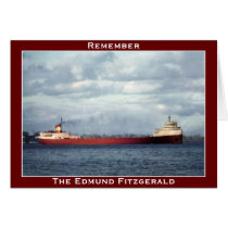 The Edmund Fitzgerald on the St. Clair River Greeting Cards