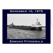 The Edmund Fitzgerald on the St. Clair River Greeting Cards