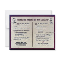 The Education Program Of The United States Army Custom Invitation
