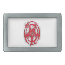 The Egyptian Symbol Of Good Luck with Color Red Belt Buckle