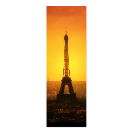 The Eiffel Tower, Paris - bookmark Business Cards (front side)