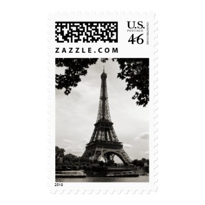 Black And White Eiffel Tower Comforter. The Eiffel Tower, Paris stamps