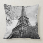 the Eiffel tower Throw Pillows
