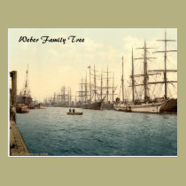The Elbe, Hamburg, Germany postcards
