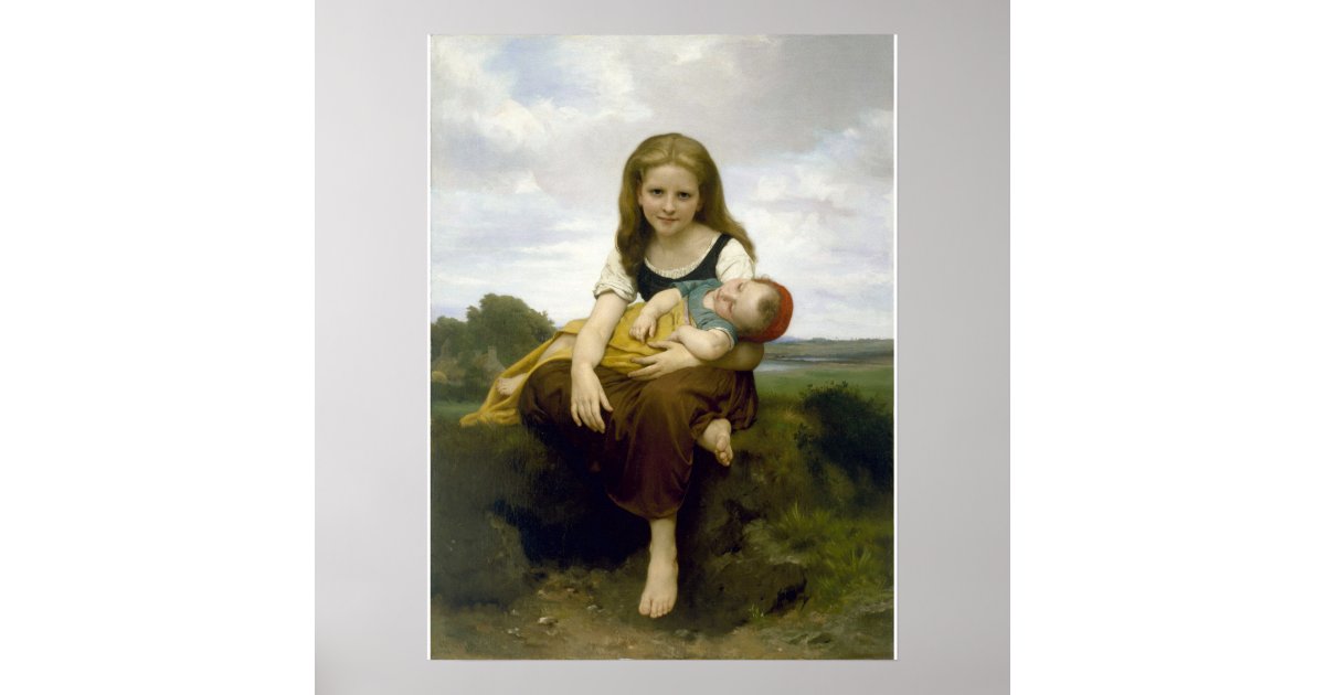 The Elder Sister by Bouguereau Poster Zazzle