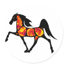 THE ELEGANT HORSE ROUND STICKERS