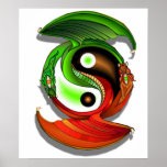 the elemental Dragons Print