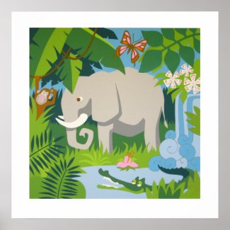 The Elephant poster print