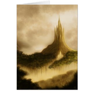 the elven kingdom fantasy art greetingcard