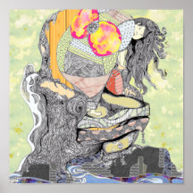 The Empress is frightened of the Ocean Print