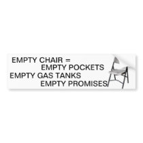THE EMPTY CHAIR BUMPER STICKERS
