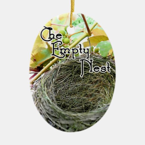 The Empty Nest DoubleSided Oval Ceramic Christmas Ornament Zazzle