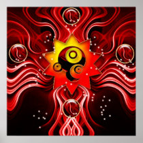 The Enchanted Cosmic Flame Poster posters