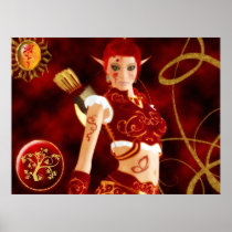 The Enchanted Fire Guardian Poster posters