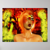 The Enchanted Fire Warrior Poster posters